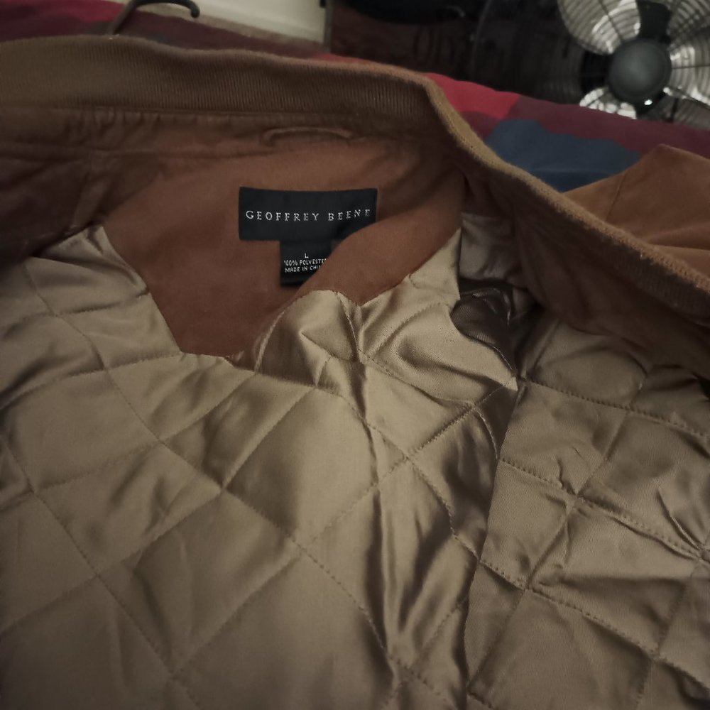 Geoffrey beane brown men's bomber jacket